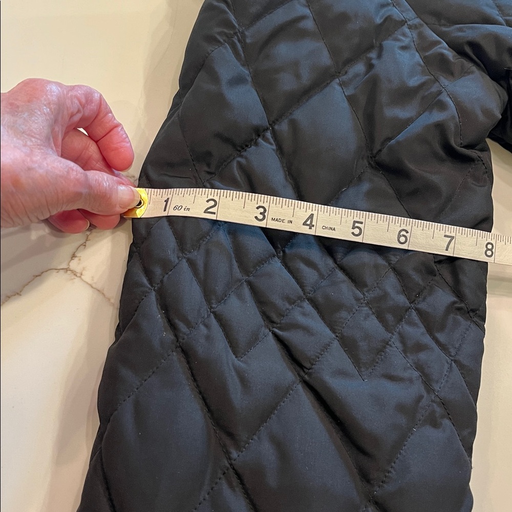 Marvin Richards Black Puffer Mid-Length Coat/Jacket with faux fur. Sz L - Picture 16 of 16